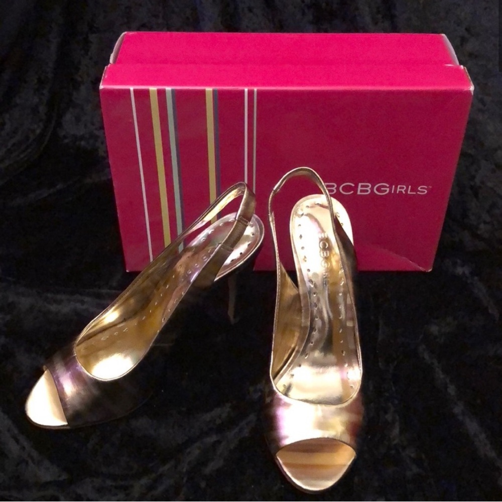 BCBGirls Peep Toe slingback Heels